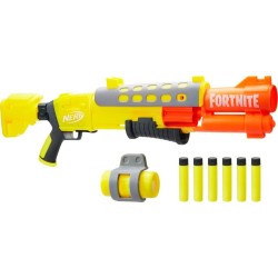 Hasbro Nerf Fortnite Legendary TAC Blaster, Yellow Glow Wrap Design, 6-Dart Mega F4169 5010994172596