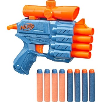Hasbro Nerf Elite 2.0 Prospect Qs-4 Blaster, 8 Official Nerf Elite Darts, 4-Dart Blasting, Nonremovable Targeting Scope F4190 50