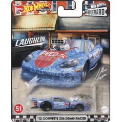 Mattel Hot Wheels Premium-Boulevard Cars 12 Corvette Z06 Drag Racer Blue Boulevard GJT68 / HCR12 194735017409