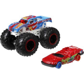 Mattel Hot Wheels Monster Trucks Vehicle With Cars Race Ace GRH81 / GYL88 887961975499