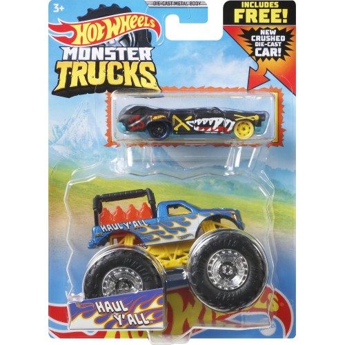 Mattel Hot Wheels Monster Trucks Vehicle With Cars Haul Y all GRH81 / GYL99 887961975635