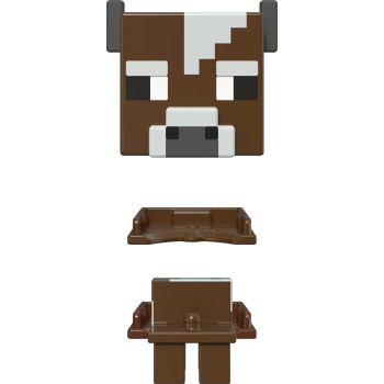 Mattel Minecraft - Mob Head Μινι Φιγουρες Cow HDV64 / HDV85 194735032723