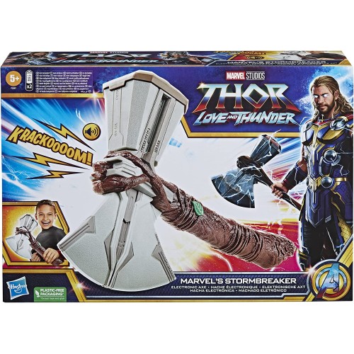 Hasbro Marvel Studios Thor: Love and Thunder Stormbreaker Electronic Axe Thor Roleplay Toy With Sound FX F3357 5010993973521