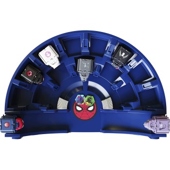 bot-i Marvel Battle Cubes Downtown Showdown Training Arena, 2 Exclusive Spider-man Metallic Battle Cubes, Battle Ramp Play Set B