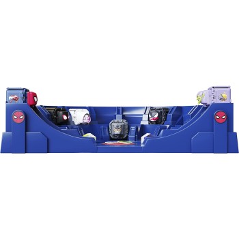 bot-i Marvel Battle Cubes Downtown Showdown Training Arena, 2 Exclusive Spider-man Metallic Battle Cubes, Battle Ramp Play Set B