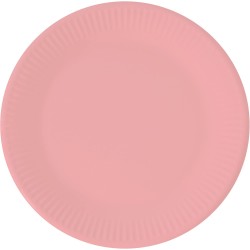 PROCOS set of 8 paper dishes, color: pink, diameter 23 cm, disposable dishes, for birthday, decorations, parties 093526 52011849