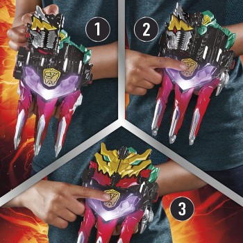 Hasbro Power Rangers Dino Knight Morpher Electronic Toy, Lights and Sounds Includes Key Inspired by Red Ranger in Season F3950 5