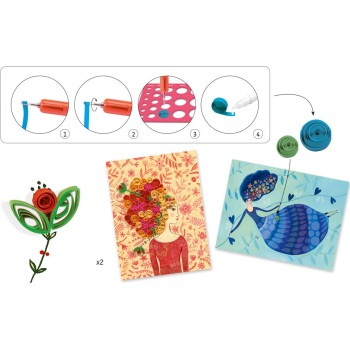 Djeco Χαρτοπλεκτική Quilling Φορέματα 08622 3070900086227
