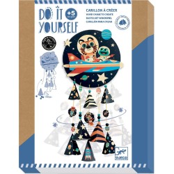 Djeco DIY Φτιάχνω Μελωδό Ανέμου Με Καμπανάκια Διαστημόπλοιο Φωσφοριζέ 07956 3070900079564