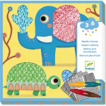 Djeco Design 3 To 6 Years - Colouring Patterns To Rub - Magalis Friends 08988 3070900089884