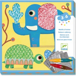 Djeco Design 3 To 6 Years - Colouring Patterns To Rub - Magalis Friends 08988 3070900089884