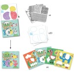 Djeco Design 3 To 6 Years - Colouring Patterns To Rub - Magalis Friends 08988 3070900089884