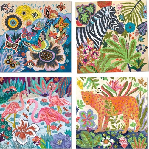 Djeco For Older Children - Glitter Boards Tropico 09509 3070900095090