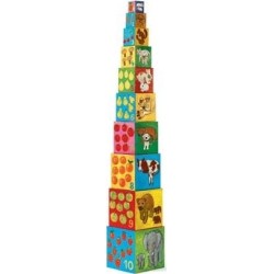 Djeco 10 Stacking - Numbering Animals On The Tree 86Cm.Height 08506 3070900085060
