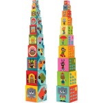 Djeco 10 Stacking Cubes - Numbering Vehicles And Animals 86Cm. 08508 3070900085084