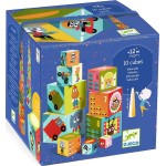 Djeco 10 Stacking Cubes - Numbering Vehicles And Animals 86Cm. 08508 3070900085084