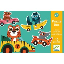 Djeco Educational Games - Puzzle Duo-Trio Racing Cars 08148 3070900081482