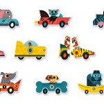 Djeco Educational Games - Puzzle Duo-Trio Racing Cars 08148 3070900081482
