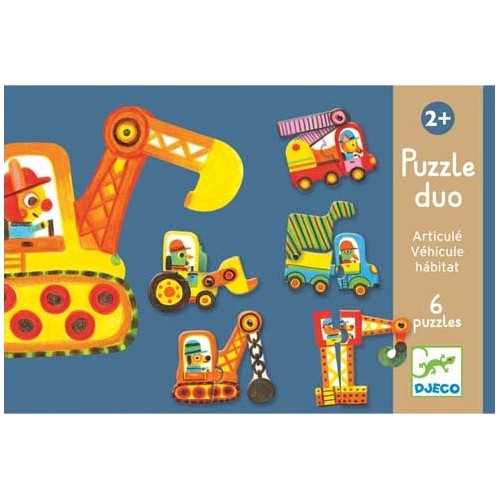 Djeco Puzzle Duo Articulo Vehicles 08170 3070900081703
