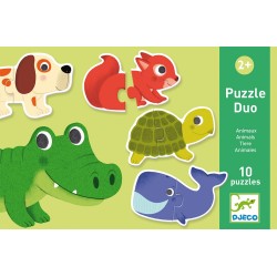 Djeco Educational Games - Puzzle Duo-Trio Animals 08147 3070900081475