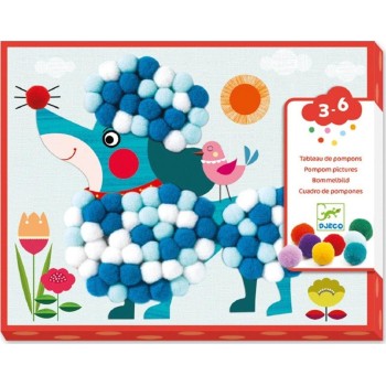 Djeco Κολάζ Με Πομ Πομ Σκυλάκι 09867 3070900098671