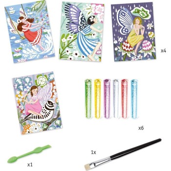 Djeco Design For Older Children - Glitter Boards The Gentle Life Of Fairies 09516 3070900095168