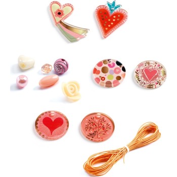 Djeco Design Needlework - Beads And Jewellery Hearts 09855 3070900098558