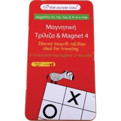 Purple Cow Toys Μαγνητικό Παιχνίδι Τρίλιζα Και 4 Στην Σειρά 90018 7290011890018
