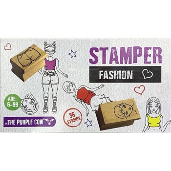 Purple Cow Toys Σετ Ξύλινες Στάμπες 36 Τεμ. Η Μόδα 33446 7290018133446
