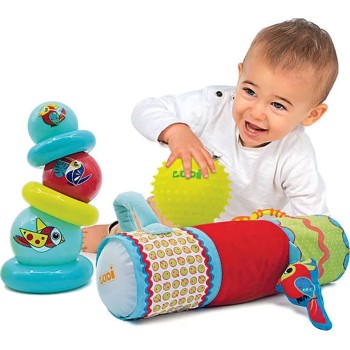 ludi Fabric Cylinder With Pyramid Balls 30002 3550833300022