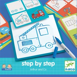 Djeco Ζωγραφική Βήμα-Βήμα Οχήματα 08321 3070900083219