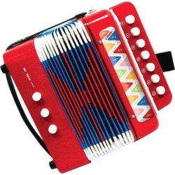 Svoora Red Accordion With 7 Keys (14 Notes) 10299 5208006102994