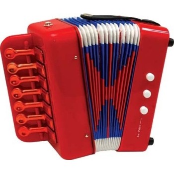 Svoora Red Accordion With 7 Keys (14 Notes) 10299 5208006102994