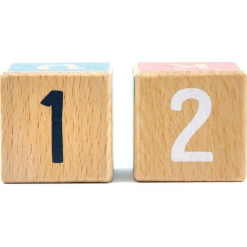 Svoora 24 Wooden Blocks With Greek Letters and Numbers 03020 5208006030204