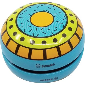 Svoora Tin Yo-Yo With Free Spin Funky Party In 4 Designs 13021 5208006130218