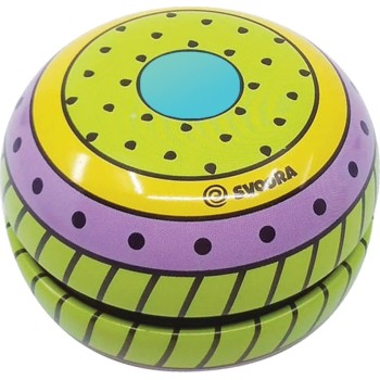 Svoora Tin Yo-Yo With Free Spin Funky Party In 4 Designs 13021 5208006130218