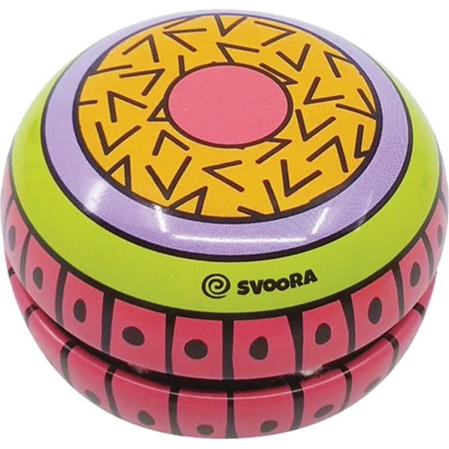 Svoora Tin Yo-Yo With Free Spin Funky Party In 4 Designs 13021 5208006130218