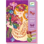 Djeco For Older Children - Glitter Board The Scent Of Flowers 09508 3070900095083