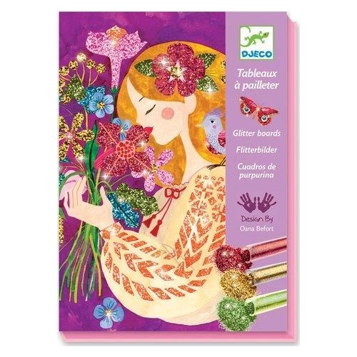 Djeco For Older Children - Glitter Board The Scent Of Flowers 09508 3070900095083