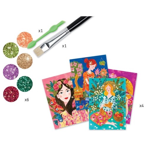 Djeco For Older Children - Glitter Board The Scent Of Flowers 09508 3070900095083