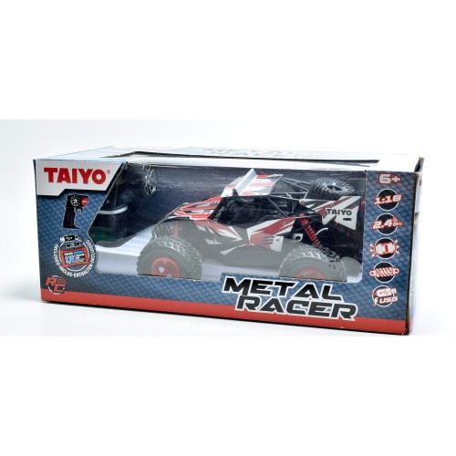 taiyo RC Car Metal Racer - Silver 1:18 180010L 8436547416004