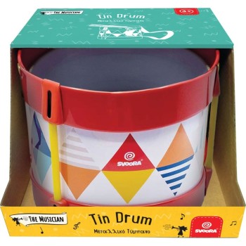 Svoora Tin Drum With Belt & Drumsticks 14035 5208006140354