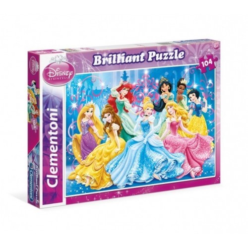 Clementoni Παζλ 104Τεμ. Disney Princess Brilliant 1211-20128 | Toys-shop.gr