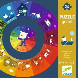 Djeco Παζλ Γίγας Χρώματα 24Τμχ. 07017 3070900070172