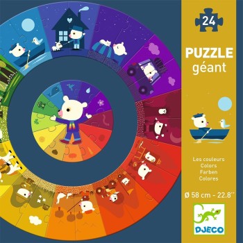 Djeco Giant Puzzles Colors 24Pcs 07017 3070900070172