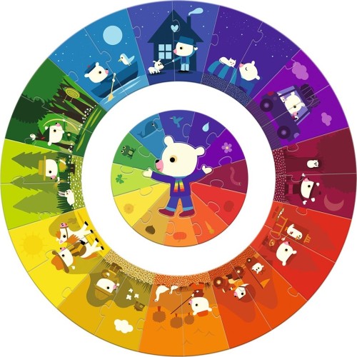 Djeco Giant Puzzles Colors 24Pcs 07017 3070900070172