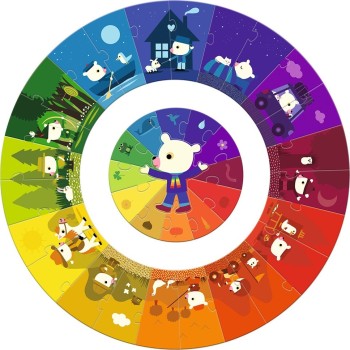 Djeco Giant Puzzles Colors 24Pcs 07017 3070900070172