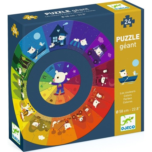 Djeco Giant Puzzles Colors 24Pcs 07017 3070900070172