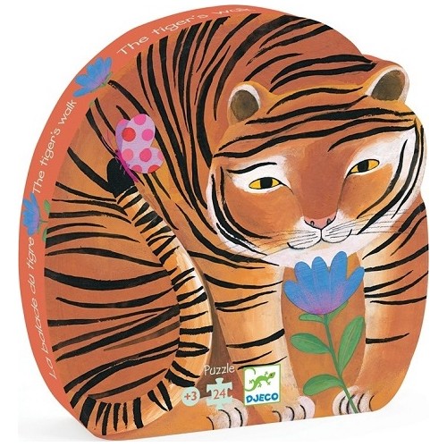 Djeco Silhouette Puzzles The Tigers Walk - 24Pcs 07201 3070900072015