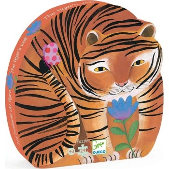 Djeco Silhouette Puzzles The Tigers Walk - 24Pcs 07201 3070900072015